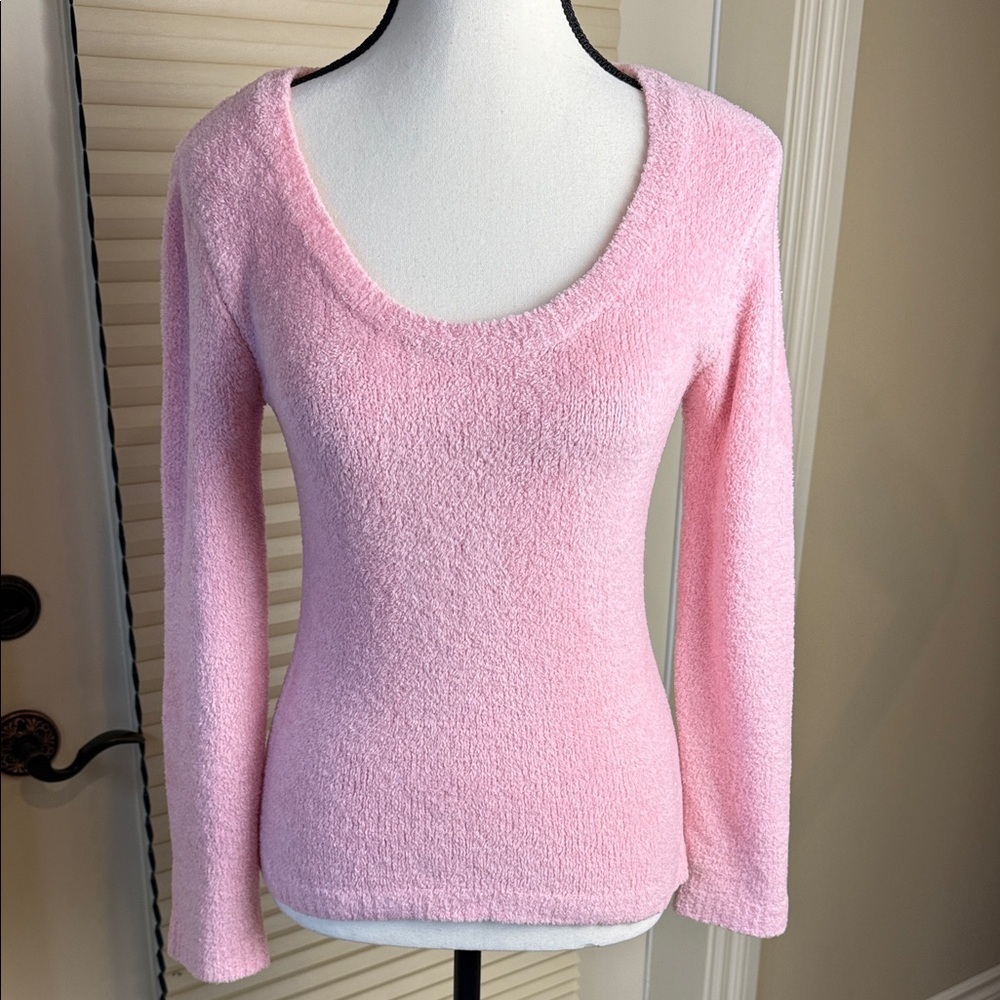 Majora Sweater Cozy Soft Chic Pink Acrylic Spandex Women's Office Size L